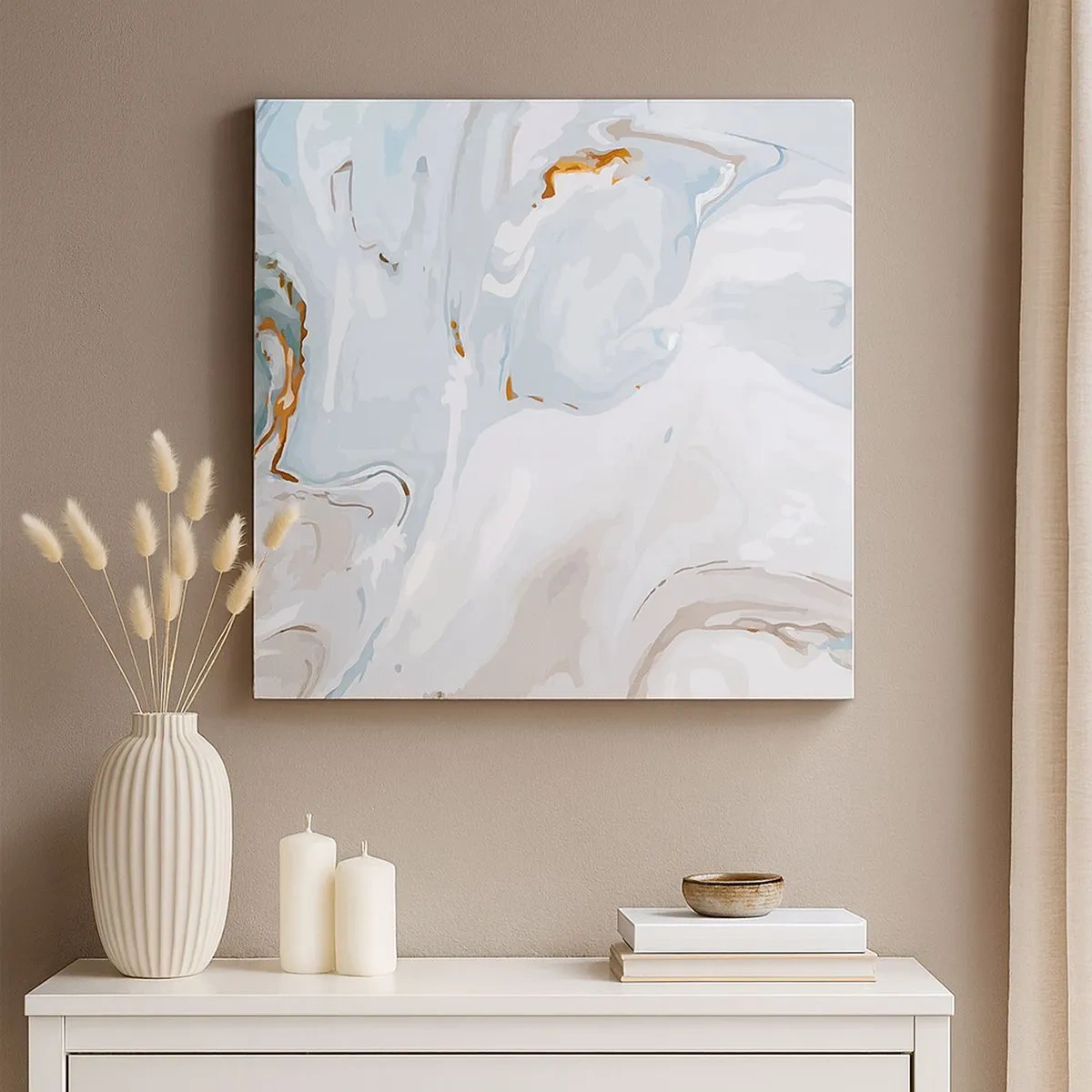 Cuadro sobre lienzo - Impresión de Imagen - Blanco fusión - 30x30 cm