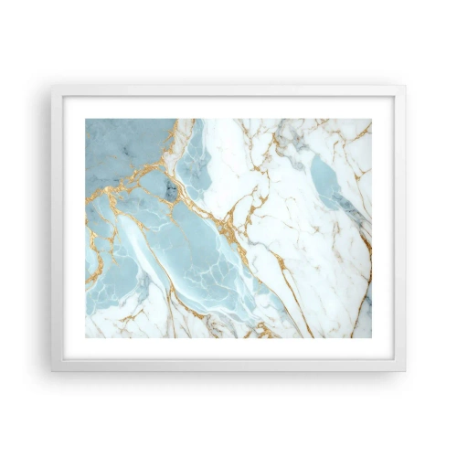 Póster en marco blanco - Riqueza en la piedra - 50x40 cm