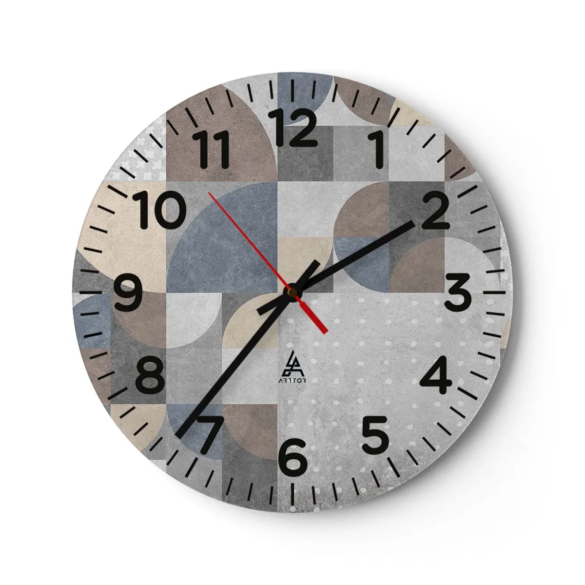 Reloj de pared - Reloj de vidrio - Fantasía cerámica - 40x40 cm
