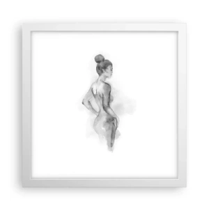 Póster en marco blanco - Tan hermosa como la pintura - 30x30 cm