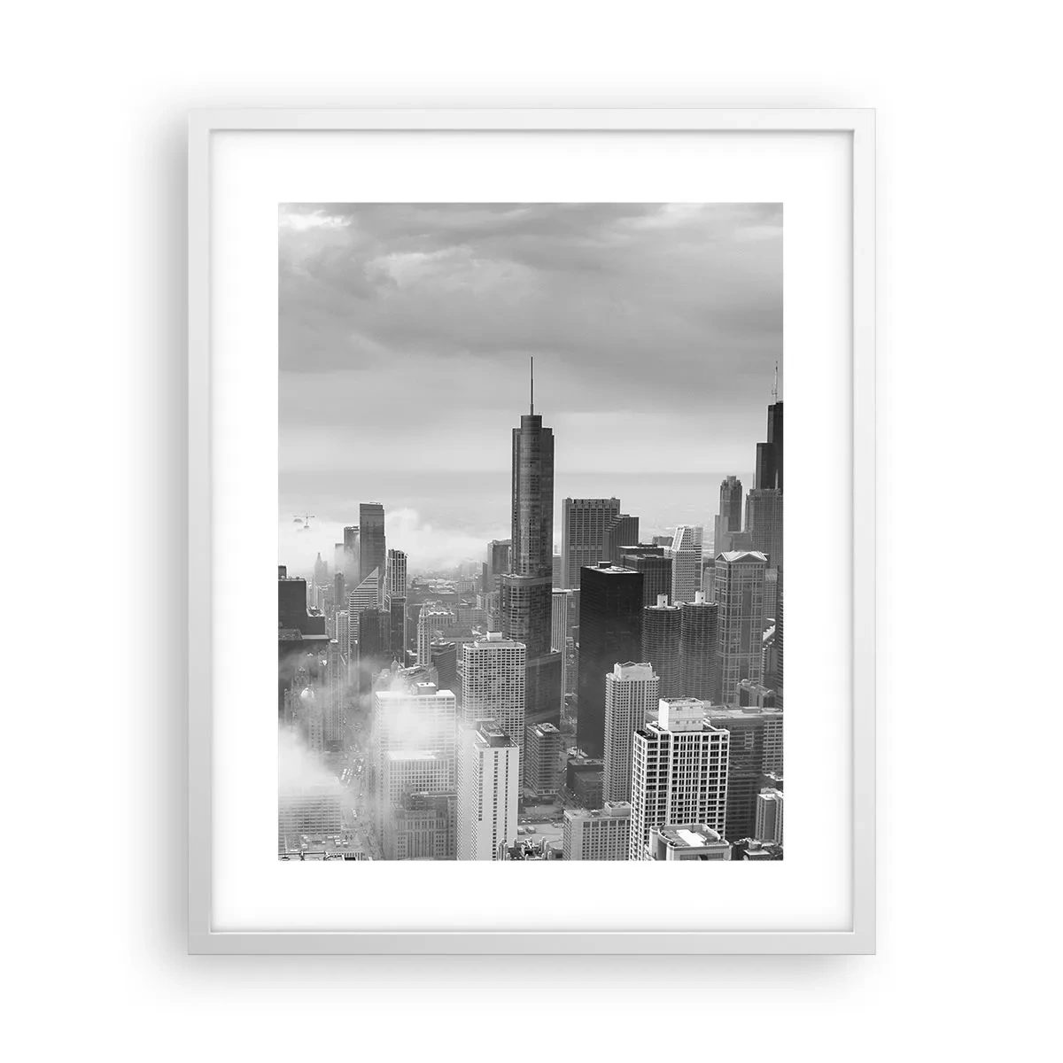 Póster en marco blanco - Paisaje americano - 40x50 cm