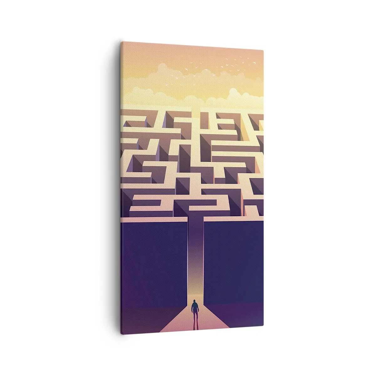 Cuadro sobre lienzo - Impresión de Imagen - Momento de tomar decisiones - 55x100 cm