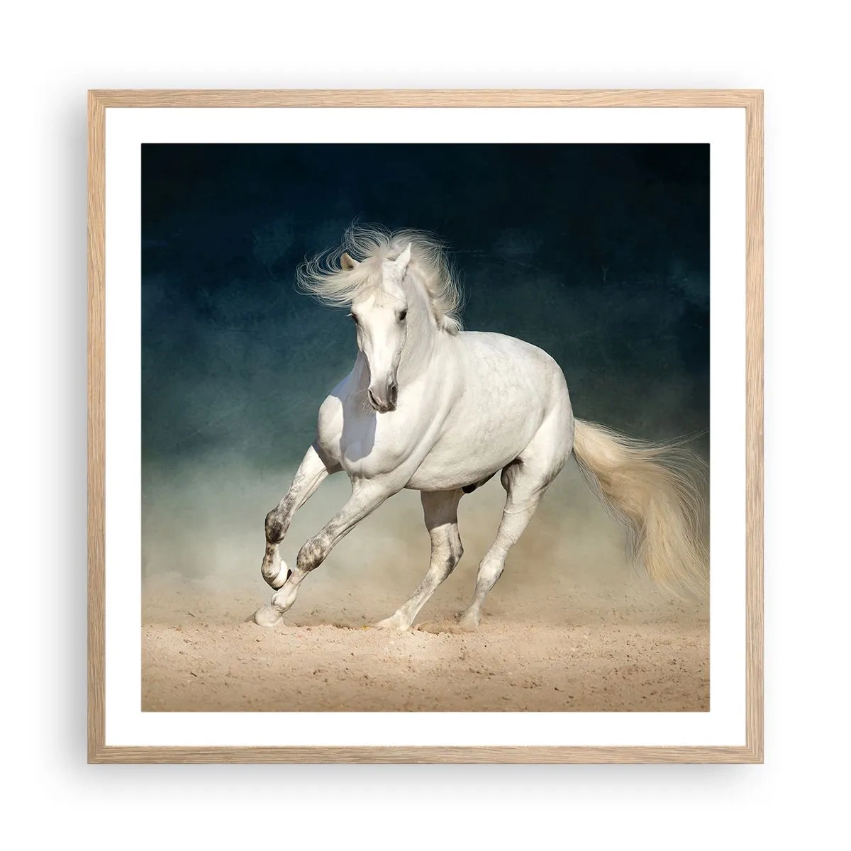 Póster en marco roble claro - Libertad en estado puro - 60x60 cm