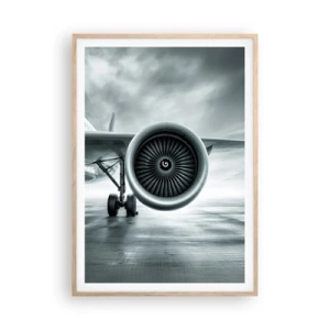 Póster en marco roble claro - Hay poder - 70x100 cm