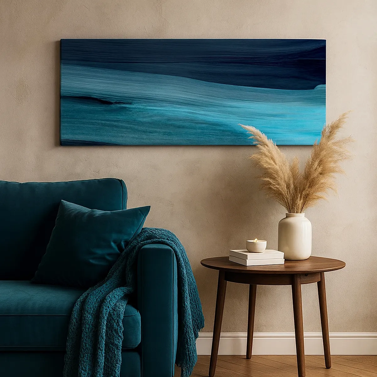 Cuadro sobre lienzo - Impresión de Imagen - Nadar con la corriente - 30x30 cm