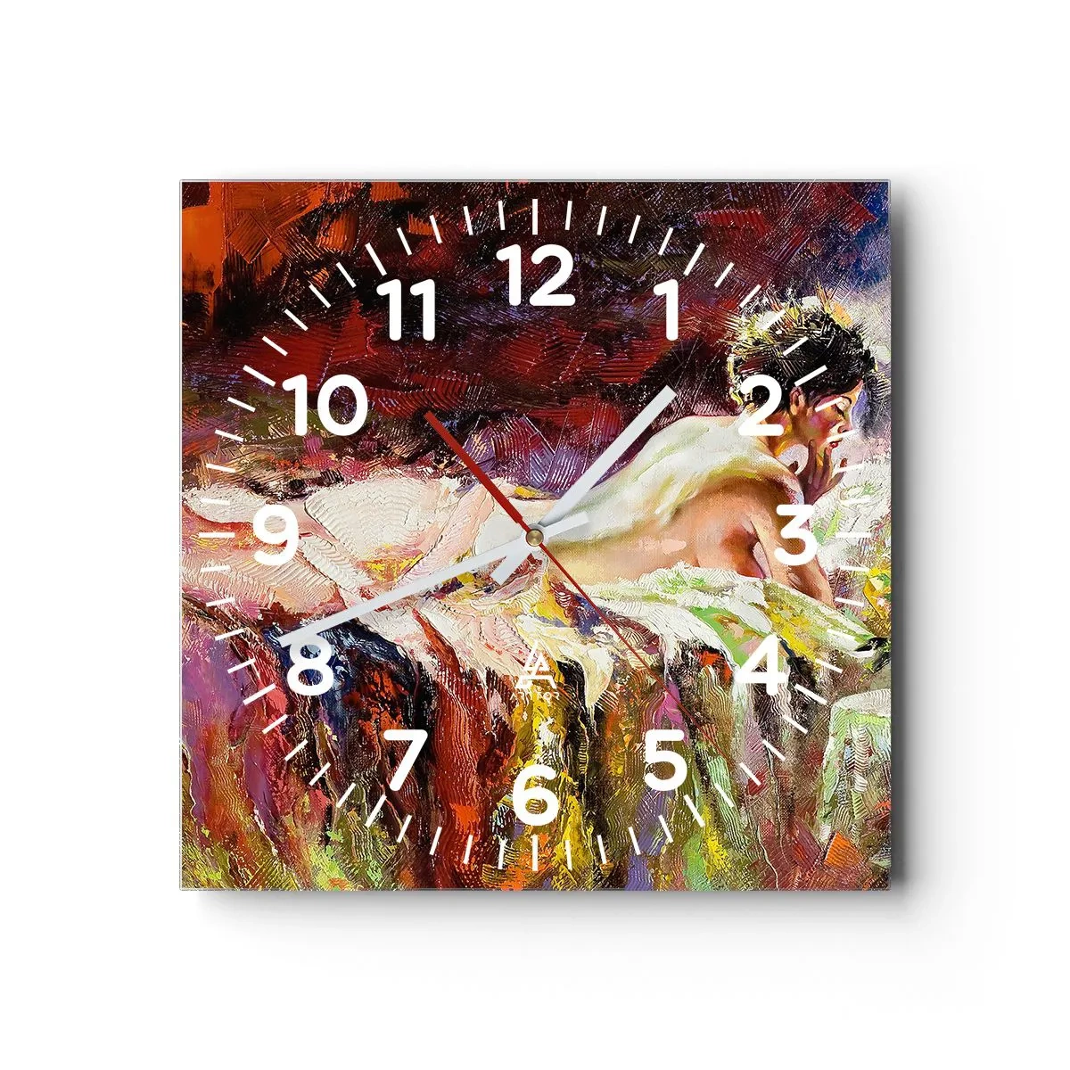 Reloj de pared - Reloj de vidrio - Una Venus reflexiva - 30x30 cm
