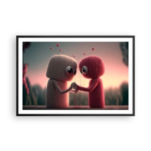 Póster en marco negro - Todo el mundo puede amar - 91x61 cm
