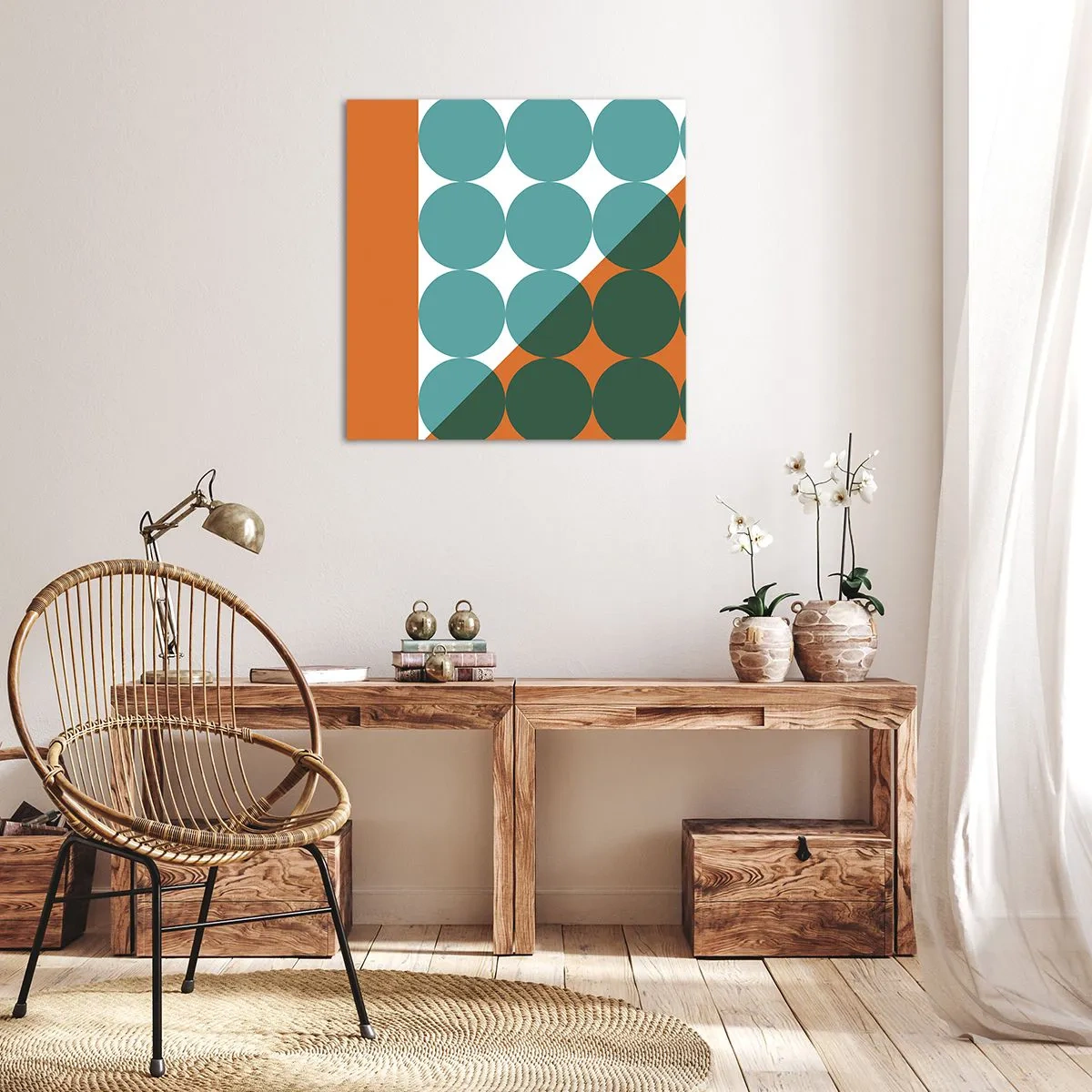 Cuadro sobre lienzo - Impresión de Imagen - Hacia arriba y en diagonal - 50x50 cm