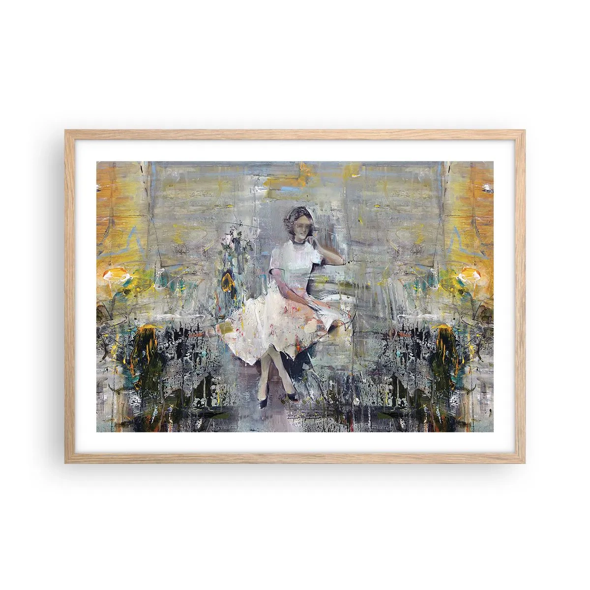 Póster en marco roble claro - Clásica y moderna - 70x50 cm