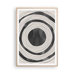 Póster en marco roble claro - En el centro mismo - 70x100 cm