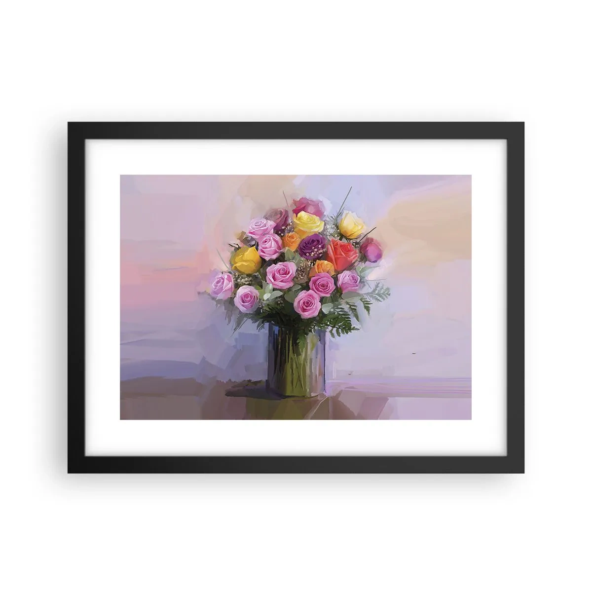 Póster en marco negro - Belleza inmortalizada - 40x30 cm