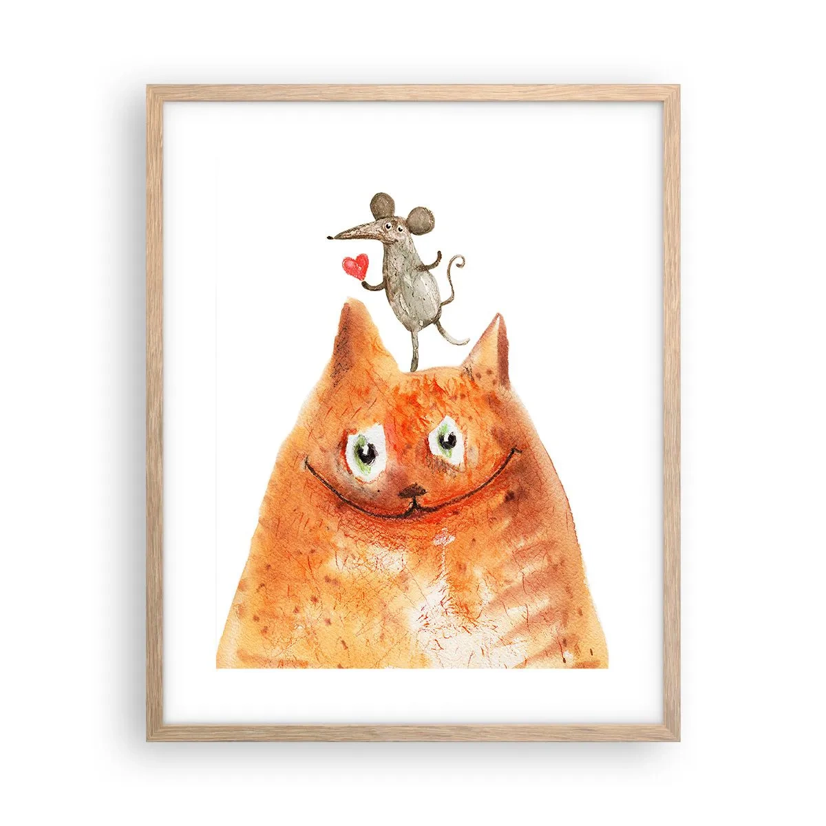 Póster en marco roble claro - Paradojas del amor - 40x50 cm