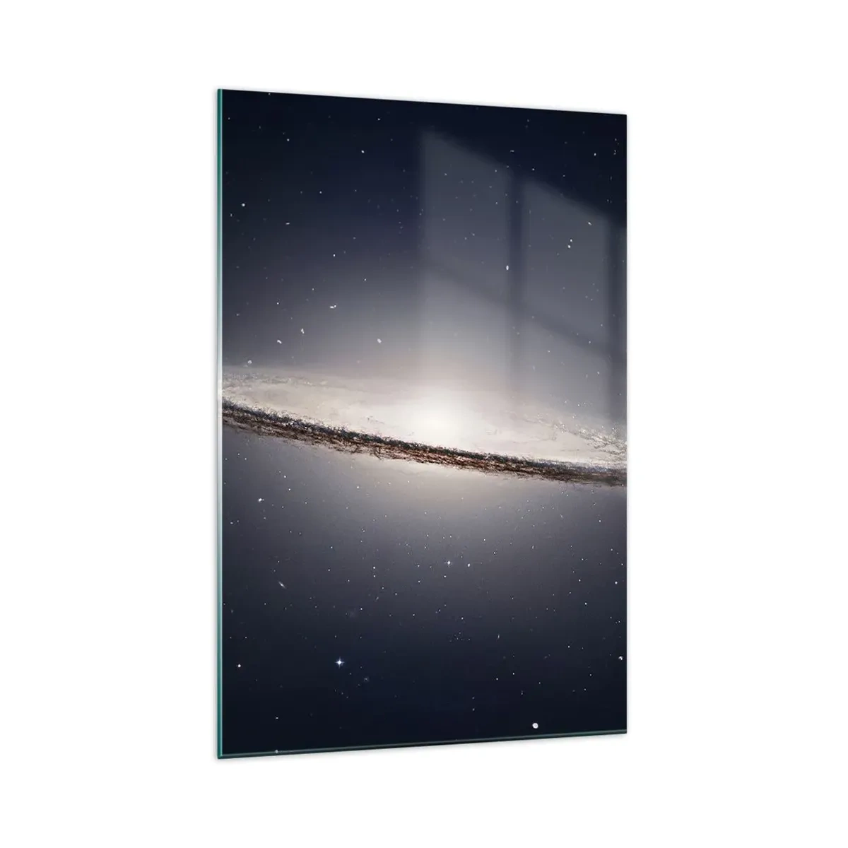 Cuadro sobre vidrio - Impresiones sobre Vidrio - Una galaxia espiral con el espacio estrellado como telón de fondo. - 70x100cm - Érase una vez en una galaxia muy, muy lejana.... - Decoración de pared moderna para salón y dormitorio ARTTOR