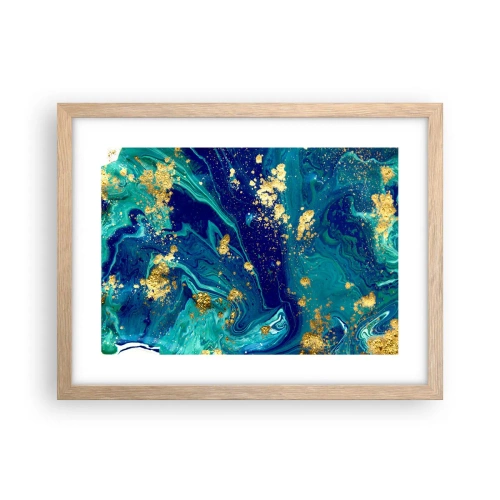 Póster en marco roble claro - Pétalos de sol - 40x30 cm