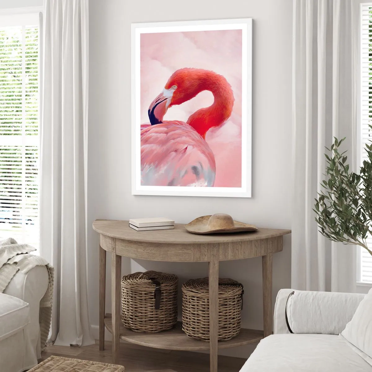 Póster en marco blanco - La belleza de las aves - 70x100 cm