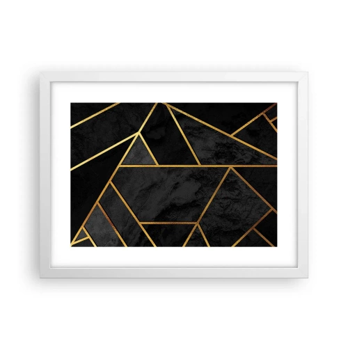 Póster en marco blanco - Oscuridad y brillo - 40x30 cm