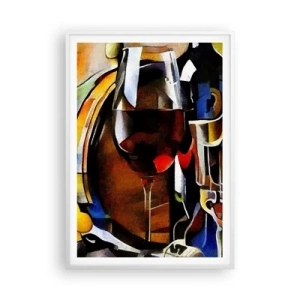 Póster en marco blanco - Y el mundo se vuelve más colorido - 70x100 cm