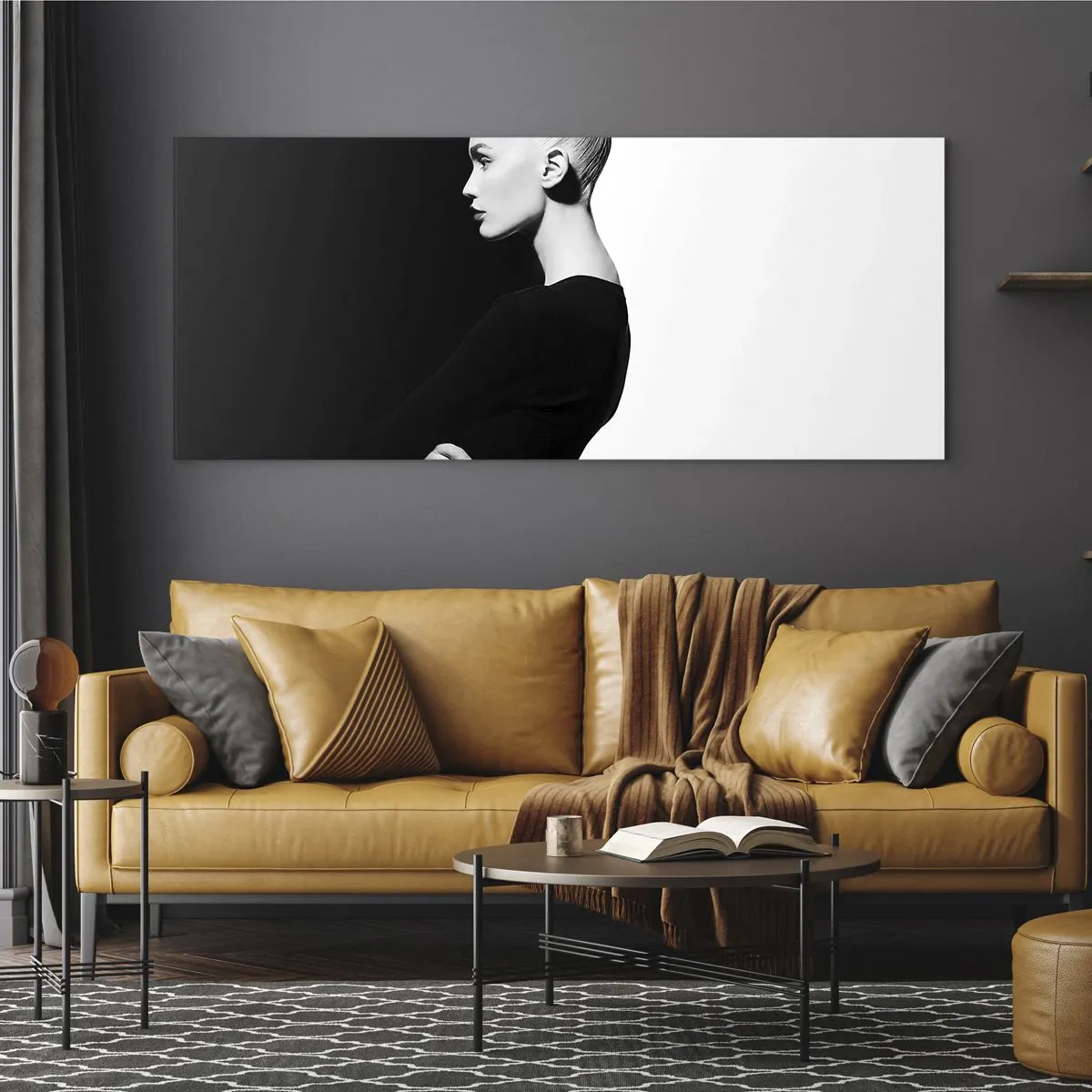 Cuadro sobre vidrio - Impresiones sobre Vidrio - Simplemente femenina - 100x40 cm