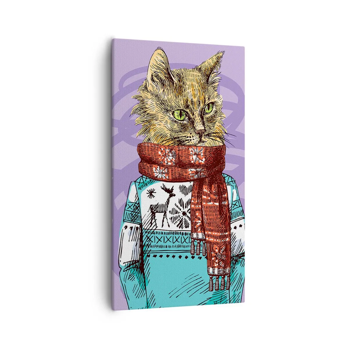 Cuadro sobre lienzo - Impresión de Imagen - El gato no solo tenía botas - 55x100 cm