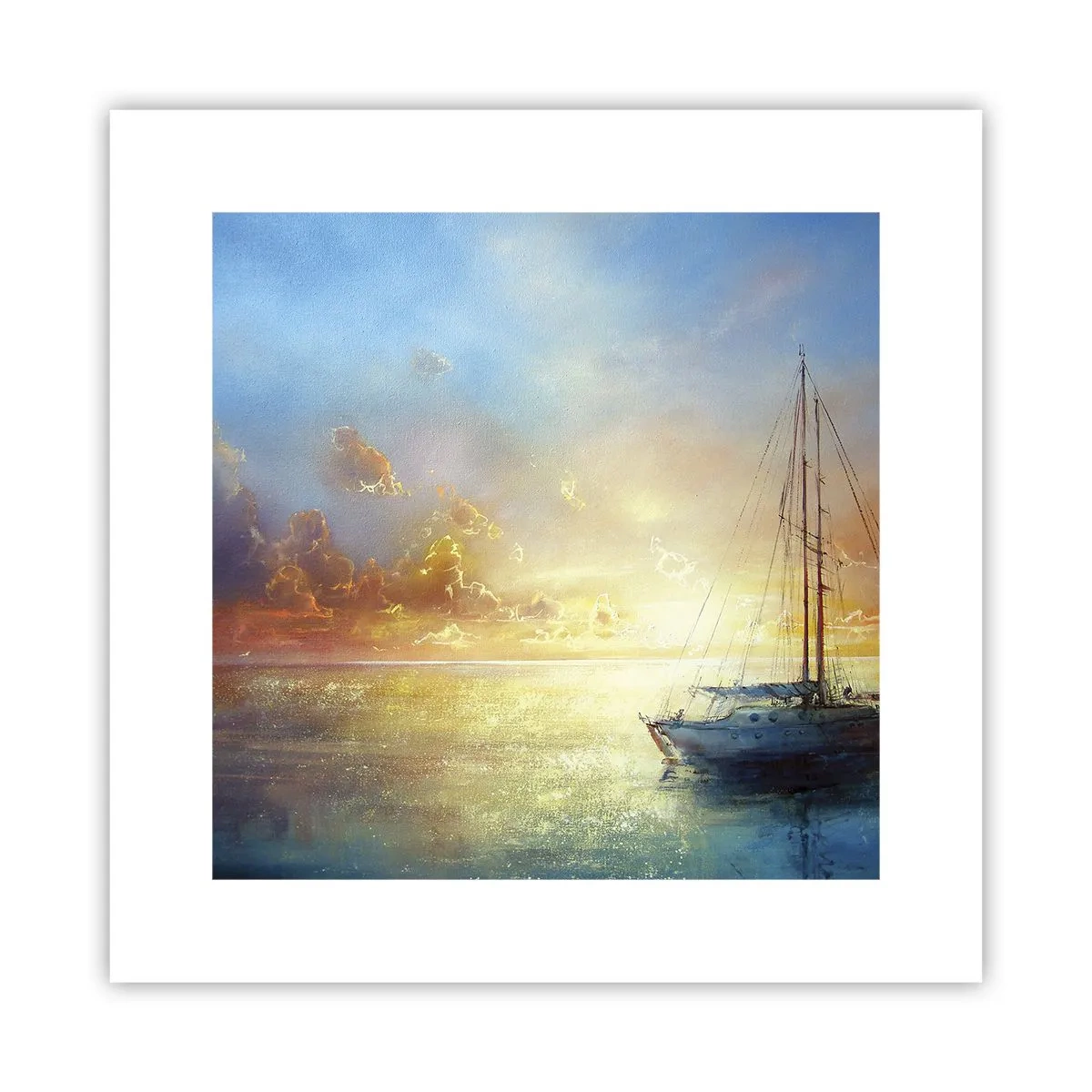 Póster - En una bahía dorada - 30x30 cm