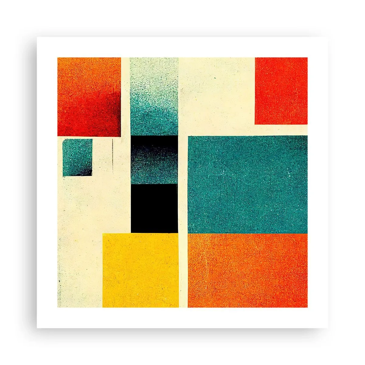 Póster - Abstracción geométrica - buena energía - 50x50 cm