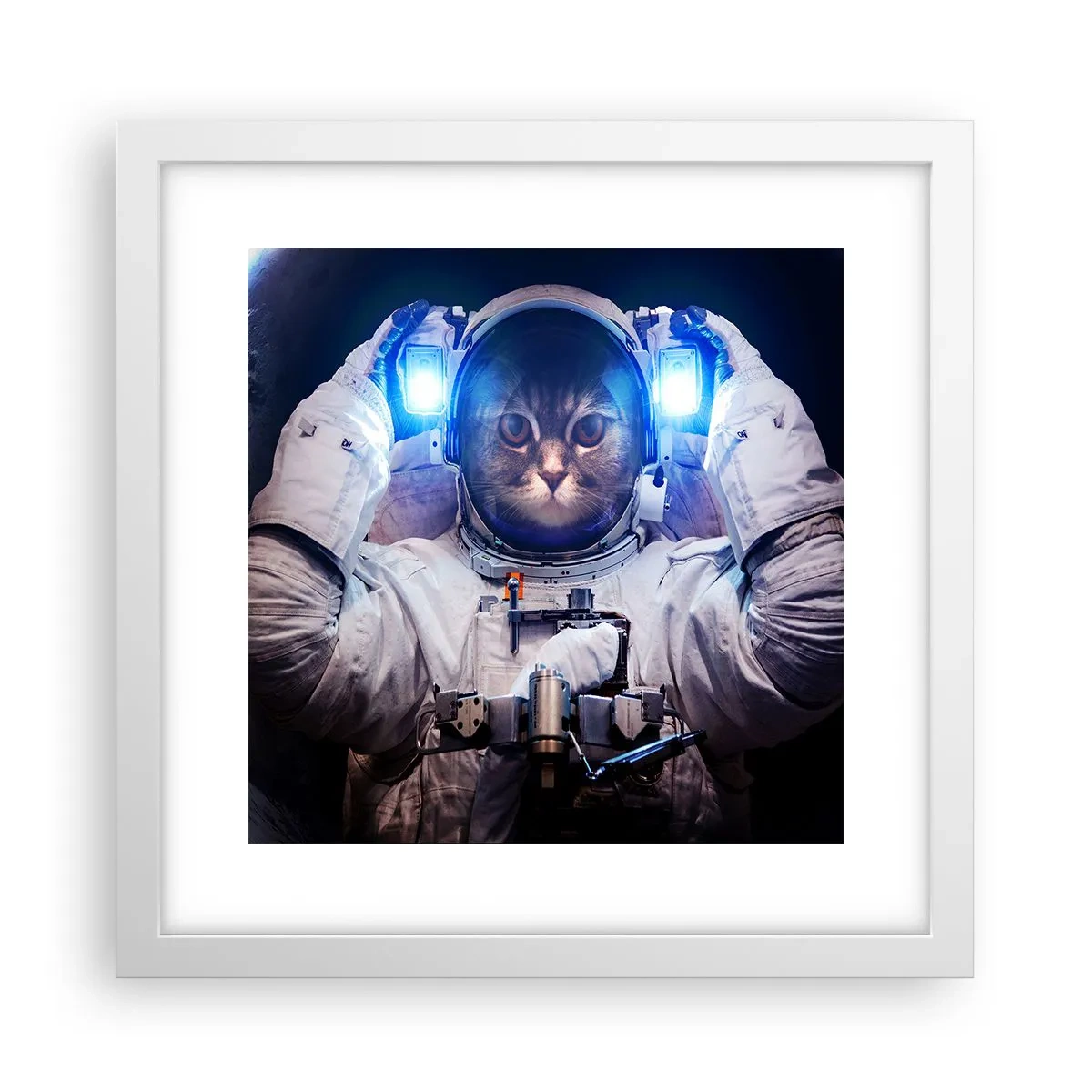 Póster en marco blanco - Houston, tienes un problema. - 30x30 cm