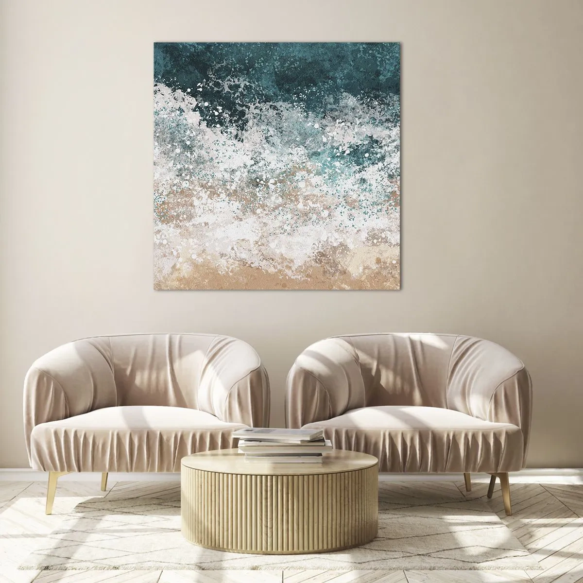 Cuadro sobre vidrio - Impresiones sobre Vidrio - Historias del mar - 40x40 cm