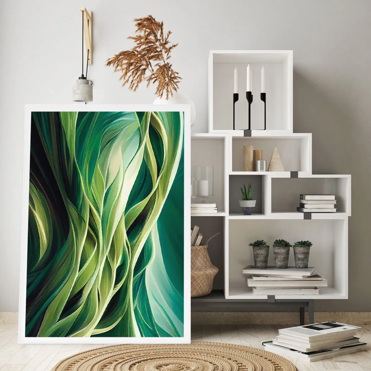 Póster - Un juego abstracto de color verde - 30x40 cm