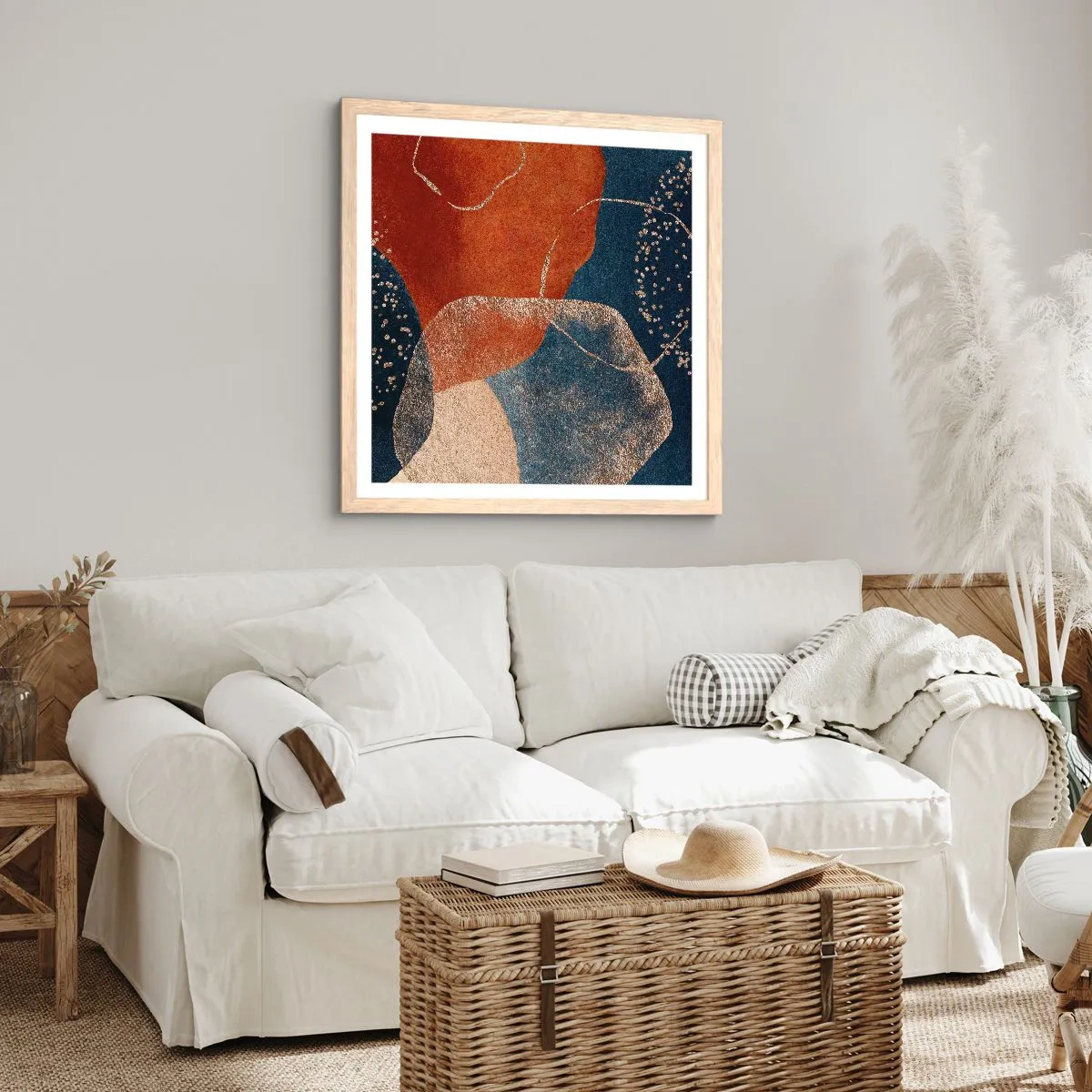 Póster en marco roble claro - La ligereza del ser - 50x50 cm