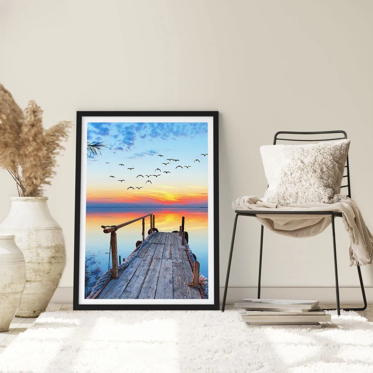 Póster en marco negro - Es hora de volver... - 30x40 cm