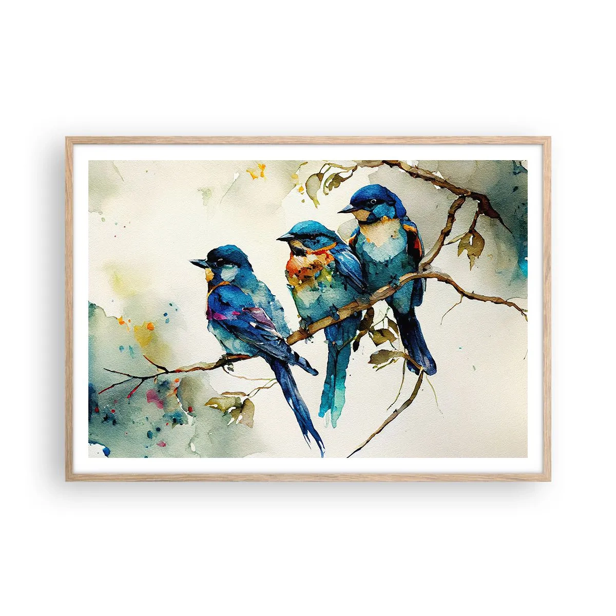 Póster en marco roble claro - ¿Ofendido? - 100x70 cm