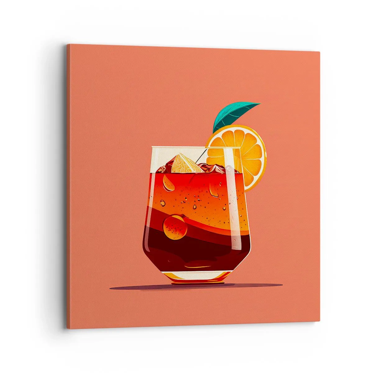 Cuadro sobre lienzo - Impresión de Imagen - Refresco de verano - 70x70 cm