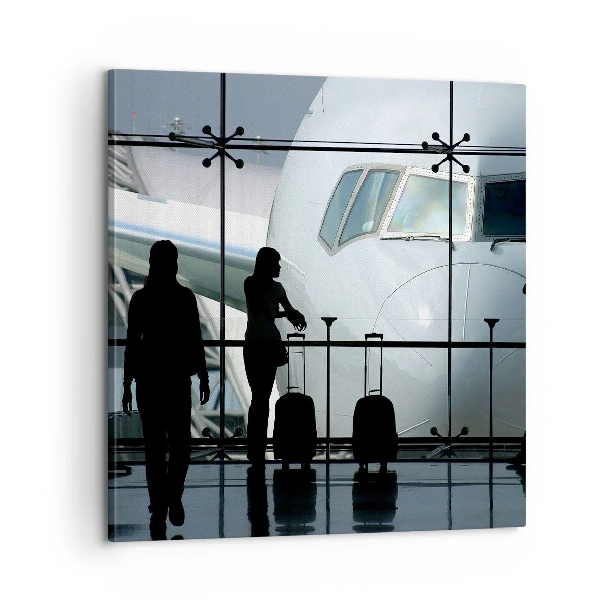 Cuadro sobre lienzo - Impresión de Imagen - Vis a vis en el aeropuerto - 60x60 cm