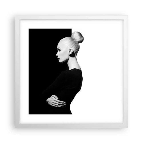 Póster en marco blanco - Simplemente femenina - 40x40 cm