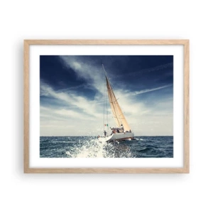 Póster en marco roble claro - ¡No nos alcanzarán! - 50x40 cm