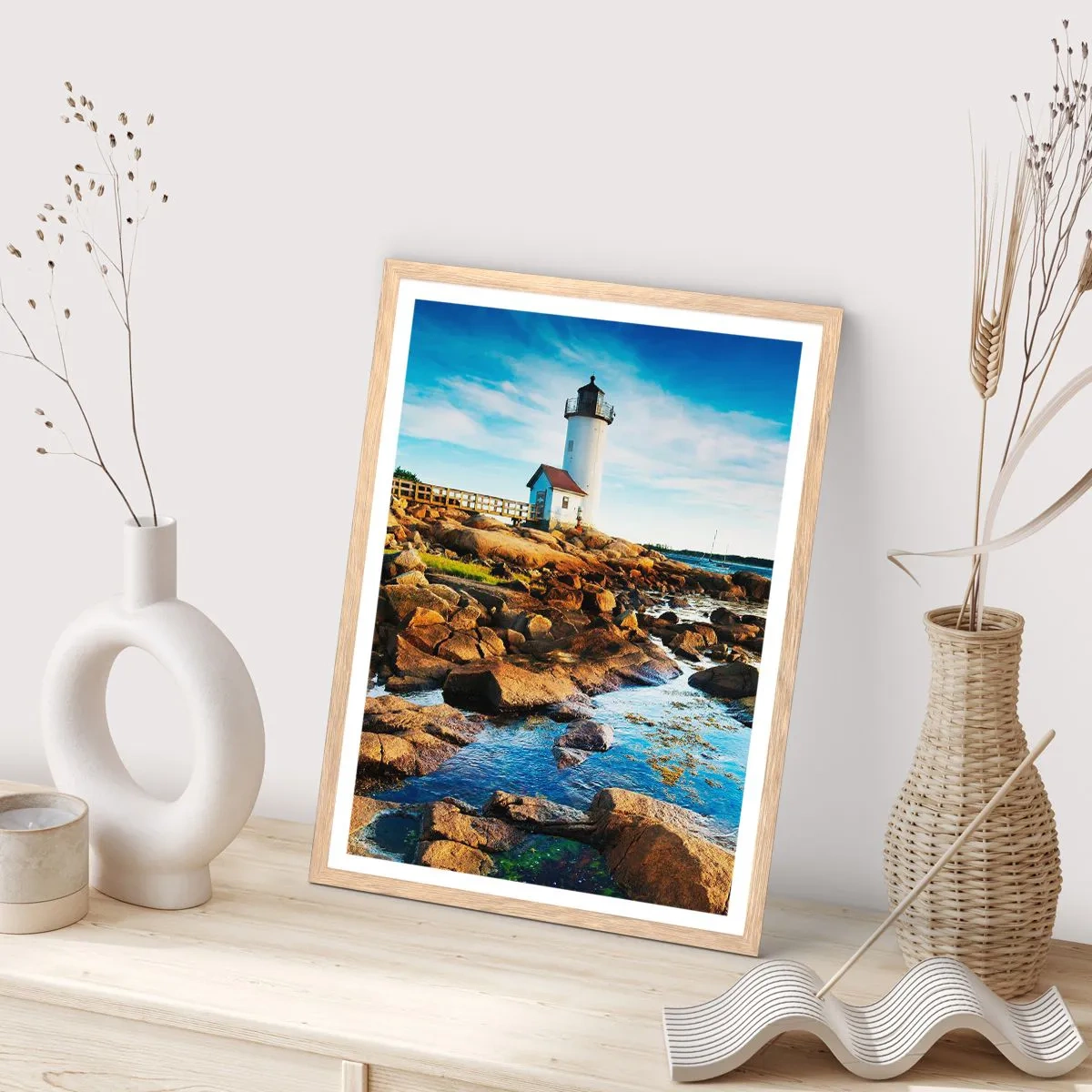 Póster en marco roble claro - Esperando vuestro regreso - 61x91 cm