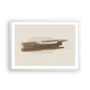 Póster en marco blanco - Un soplo de gris - 70x50 cm