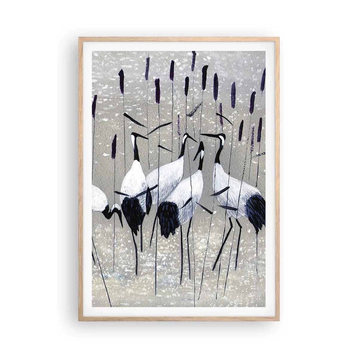 Póster en marco roble claro - Entre los suyos - 70x100 cm