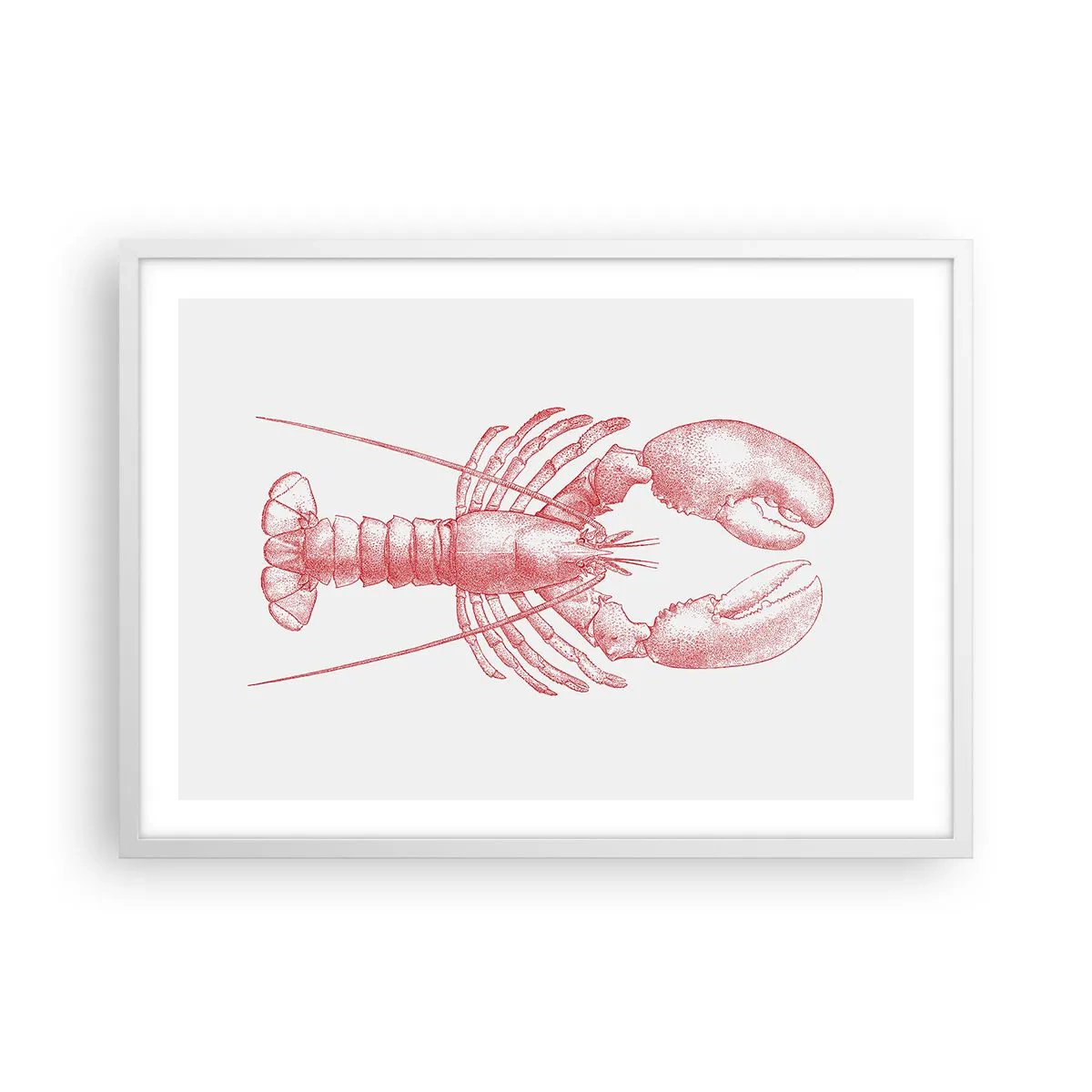 Póster en marco blanco - La reina de los fondos rocosos - 70x50 cm