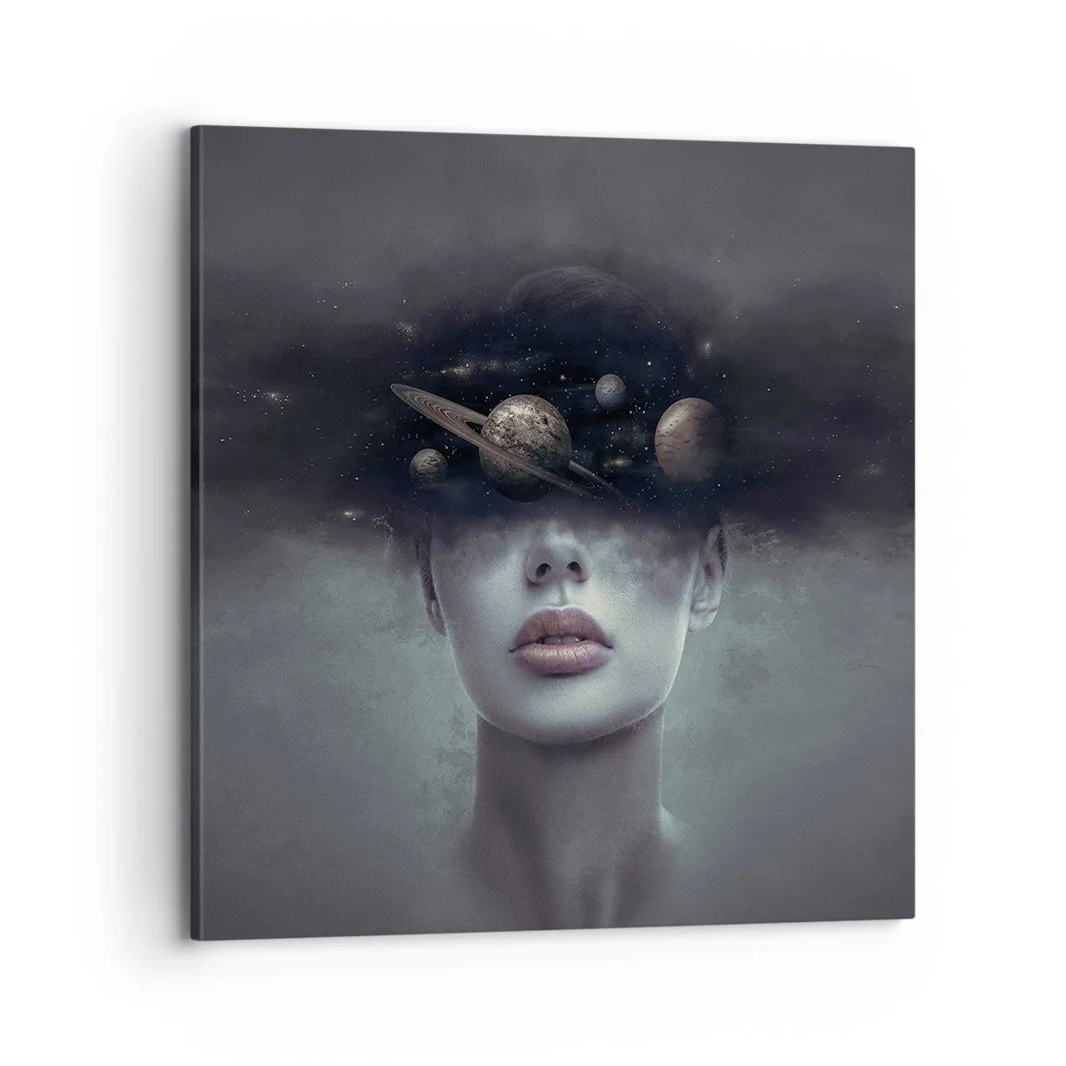 Cuadro sobre lienzo - Impresión de Imagen - Y los planetas sienten... - 70x70 cm