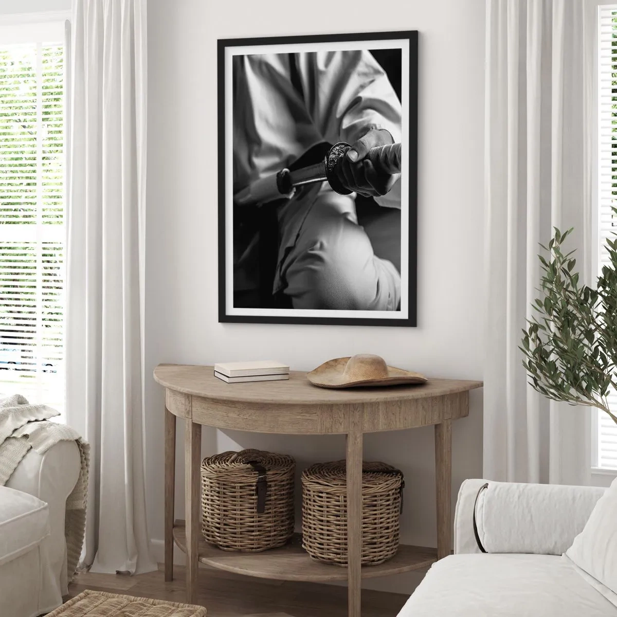 Póster en marco negro - Alma de guerrero - 40x50 cm