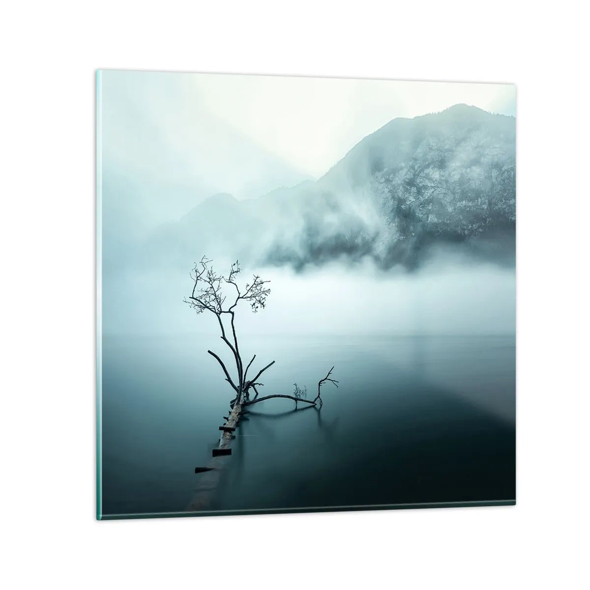Cuadro sobre vidrio - Impresiones sobre Vidrio - Fuera del agua y de la niebla - 30x30 cm