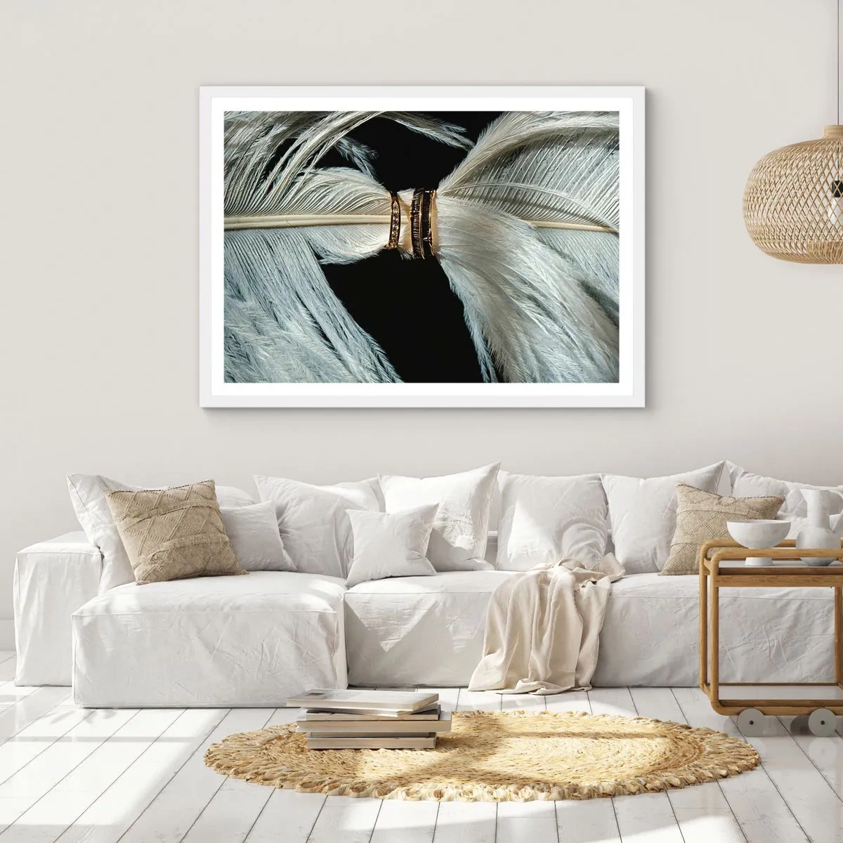 Póster en marco blanco - ...y no te dejaré.... - 100x70 cm