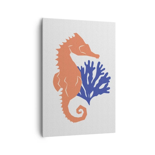 Cuadro sobre lienzo - Impresión de Imagen - En una pradera submarina - 70x100 cm