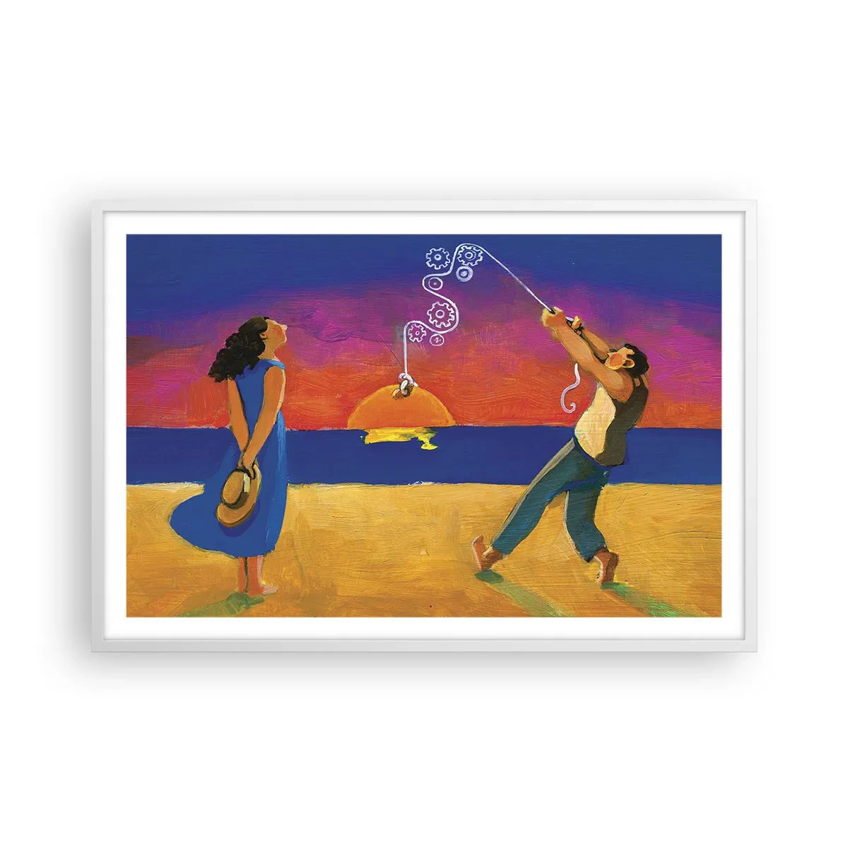 Póster en marco blanco - Mucho más que una estrella del cielo - 91x61 cm