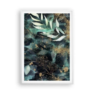 Póster en marco blanco - Jardín encantado - 70x100 cm