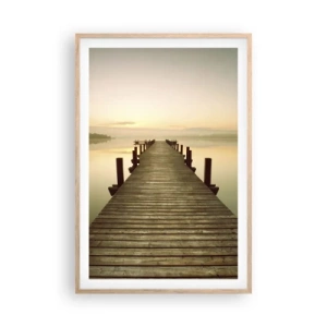 Póster en marco roble claro - Antes del amanecer, al amanecer, la luz - 61x91 cm