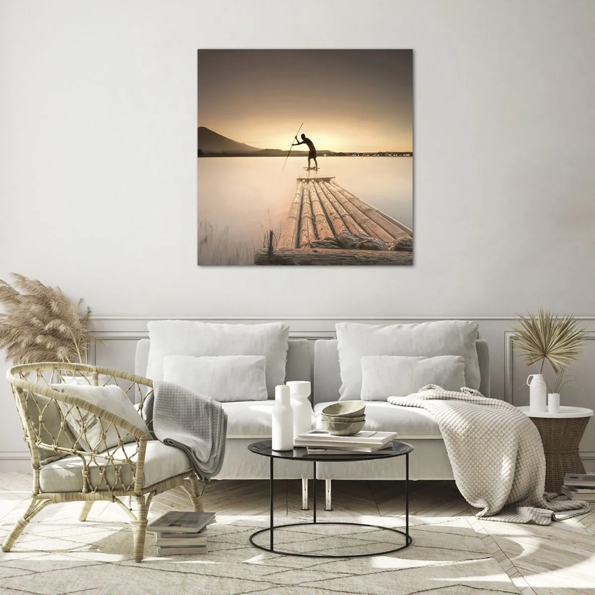 Cuadro sobre vidrio - Impresiones sobre Vidrio - Antes del descanso - 70x70 cm