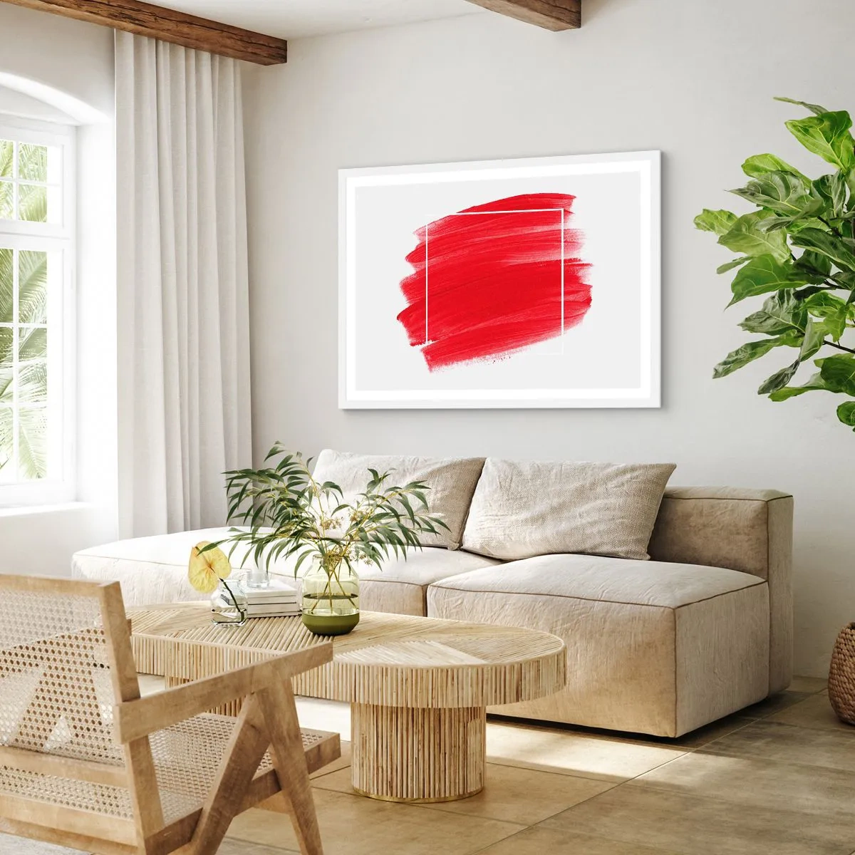 Póster en marco blanco - Fuera del marco - 100x70 cm