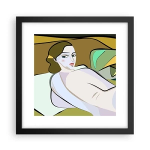 Póster en marco negro - Retrato íntimo - 30x30 cm